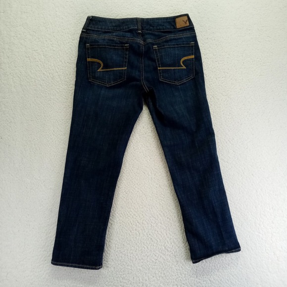 American Eagle Outfitters Artist Crop Dark Wash Denim Jeans Women's Size 6 - Picture 8 of 9